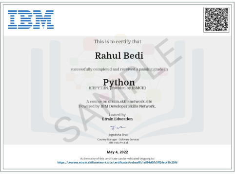 Certificate